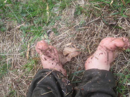 little muddy toes!